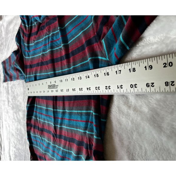 Patagonia Womens Striped 3/4 Sleeve Cowl Neck Dress Medium Organic Cotton Blend - Picture 6 of 9